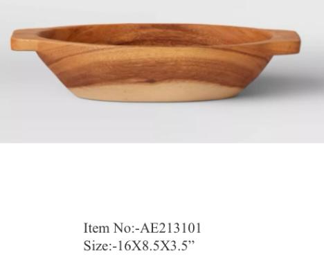 Cutlery wooden bowl and spoon set